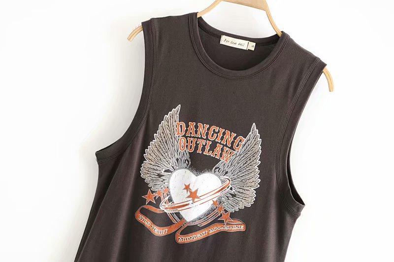 JuliaFashion-Dancing Outlaw Vintage Chic Sleeveless Loose Tank Top