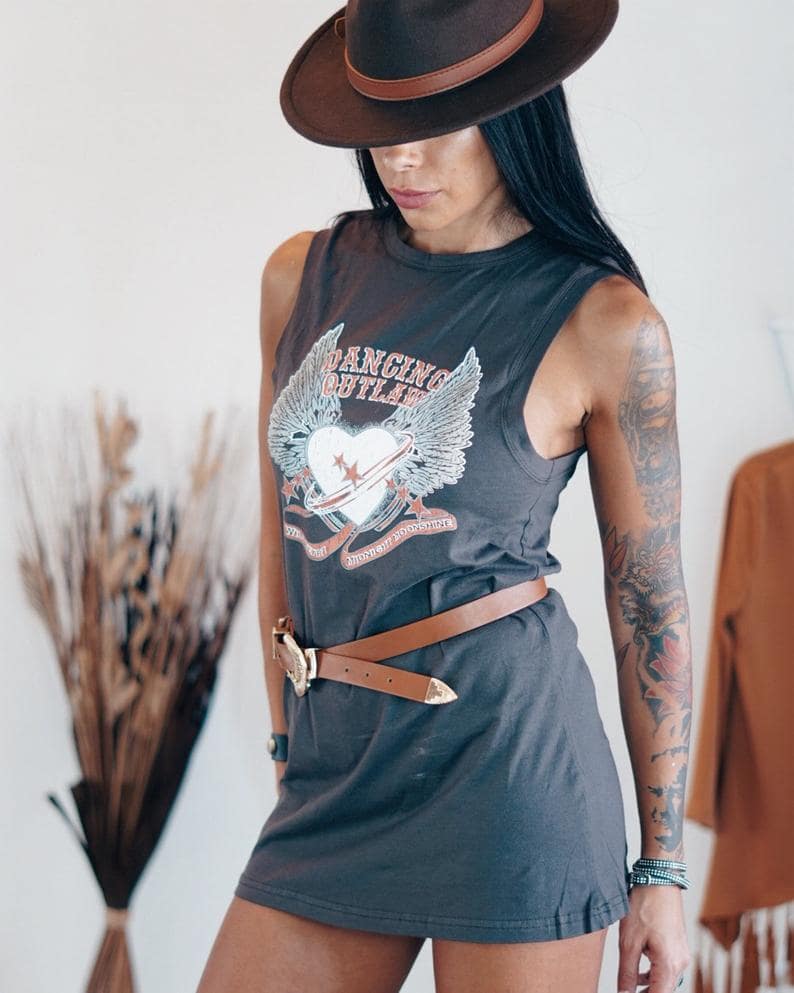 JuliaFashion-Dancing Outlaw Vintage Chic Sleeveless Loose Tank Top