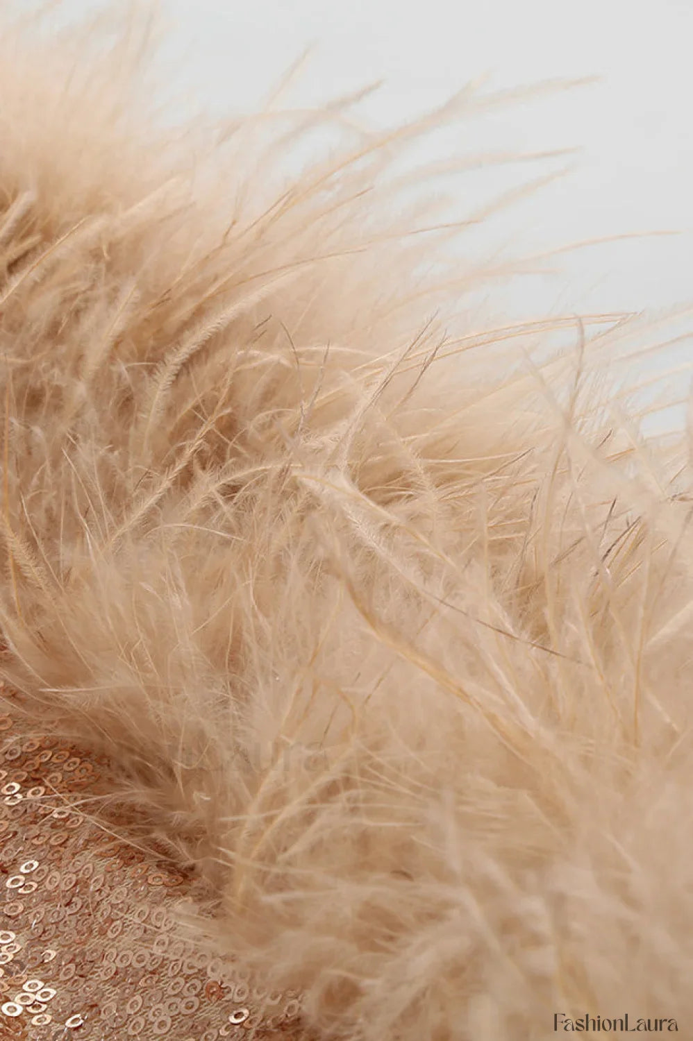 Daria Sequin Stylish Feather Mini Dress