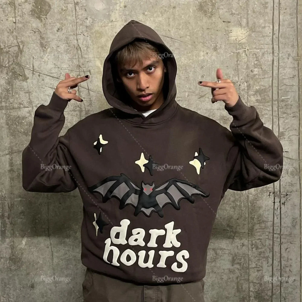 Dark Gothic Retro Hooded Grunge 3D Print Hoody BROWN / S Sweatshirts & Hoodies L