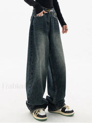 Dark Wash Vintage Baggy Boyfriend Jeans Boyfriend Jeans