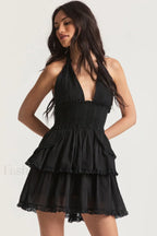 Deanna Floral Stylish Halter Dress