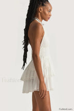 Deanna Floral Stylish Halter Dress