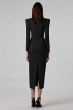 Delilah Bandage Stylish Midi Dress Party Dresses L