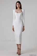 Delilah Bandage Stylish Midi Dress XS / White Party Dresses L