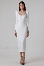 Delilah Bandage Stylish Midi Dress XS / White Party Dresses L