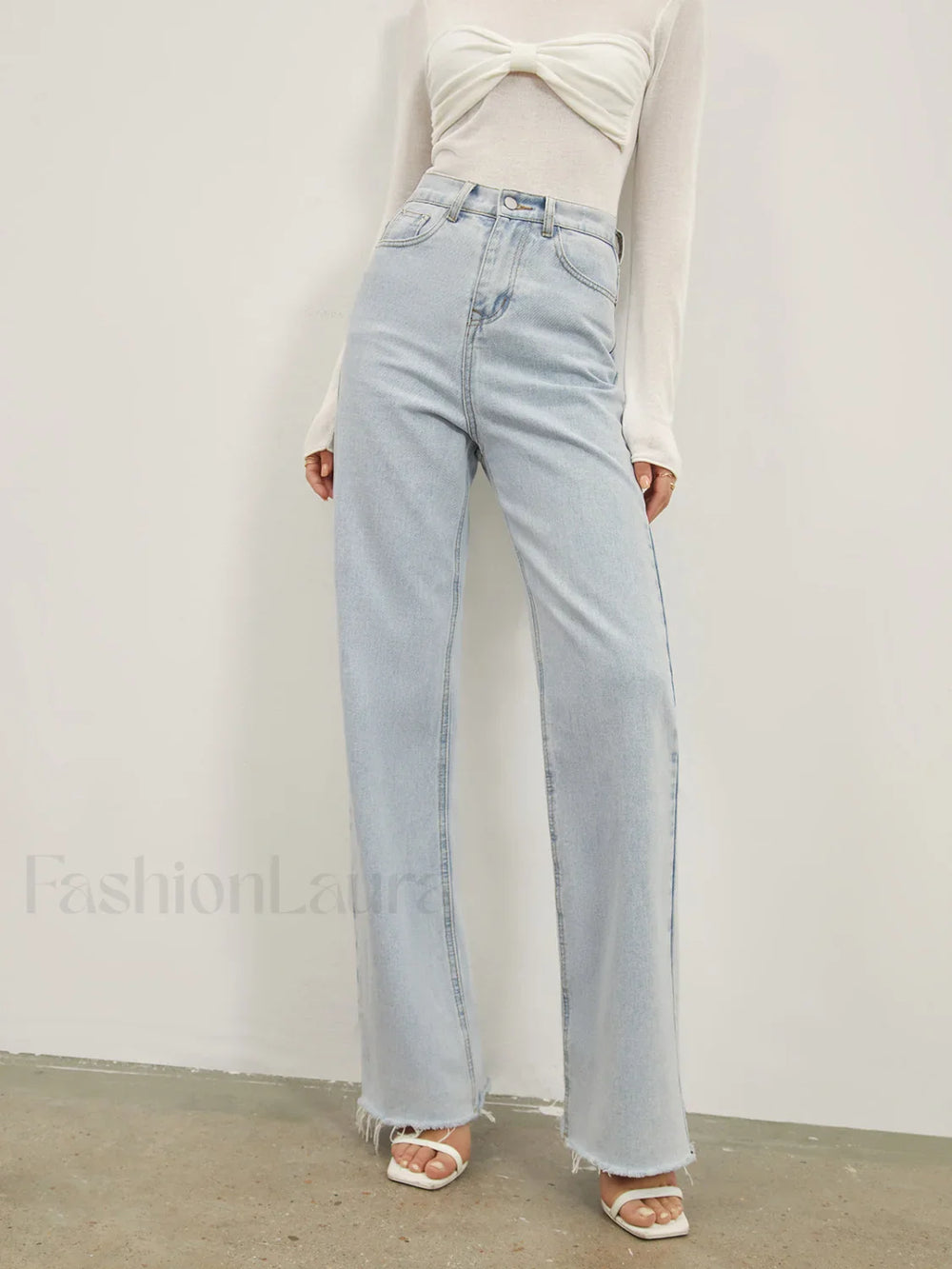 Denim Straight Graceful Leg Jeans LightBlue / XS Jeans