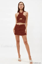 Devana Halter Top Charming + Skirt Set