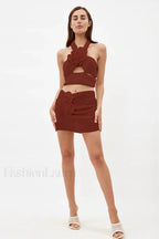 Devana Halter Top Charming + Skirt Set
