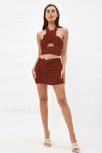 Devana Halter Top Charming + Skirt Set