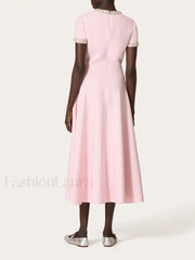 Diamond Bowknot Midi Dress