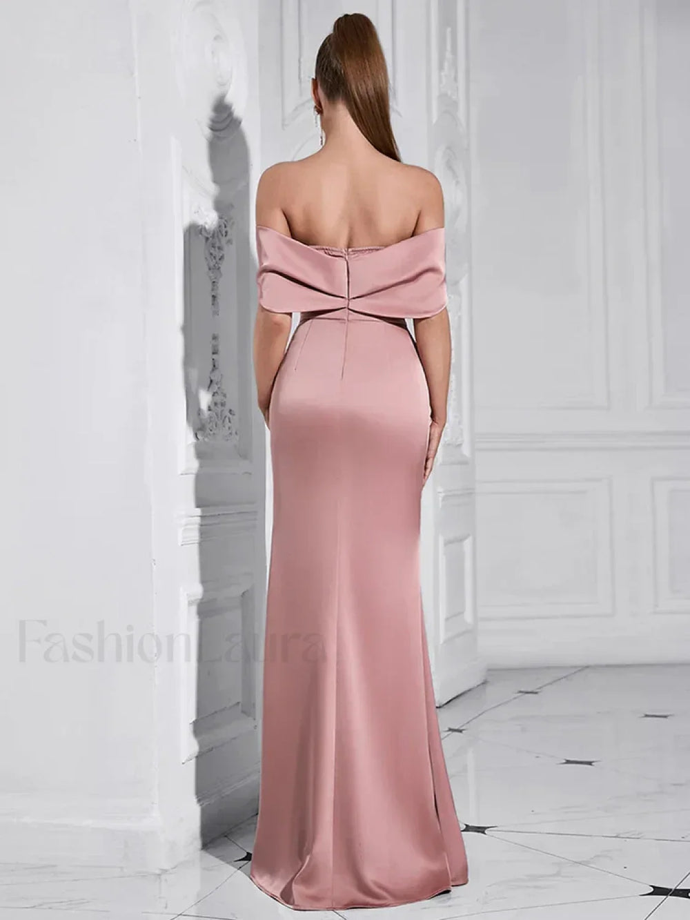 Diamond Pleated Split Maxi Dress