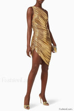 Diana Elegant Mini Dress XS / Metallic Gold