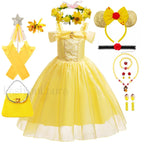 Disney Belle Princess Beauty Beast Cosplay Party Magic Stick Kid Costume 3T (Tag 110) / Belle Dress 03