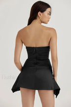Draped Strapless Stylish Corset Dress