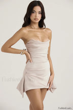 Draped Strapless Stylish Corset Dress