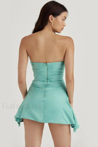 Draped Strapless Stylish Corset Dress