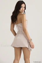 Draped Strapless Stylish Corset Dress