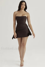 Draped Strapless Stylish Corset Dress