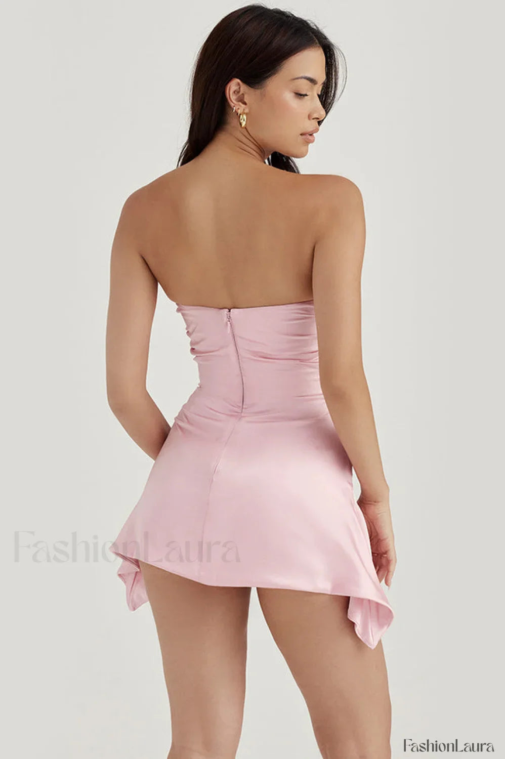 Draped Strapless Stylish Corset Dress