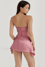 Draped Strapless Stylish Corset Dress