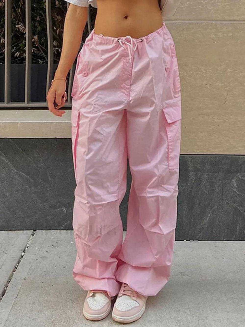 Drawstring Y2K Baggy Cargo Pants Pink / XL Cargo Pants