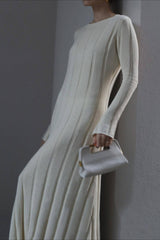 Solid A Line Maxi Sweater Dress