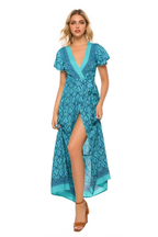 JuliaFashion-Boho Chic Summer Wrap Long Dress
