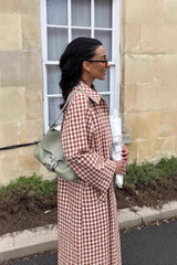 Vintage Plaid Lapel Long Overcoat