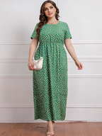 JuliaFashion-Floral Print Casual Bohemial Loose Dress