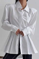 Elegant Cotton Tie Blouse