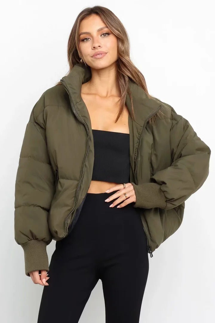Flowy Insulated Puffer Jacket XS / Green