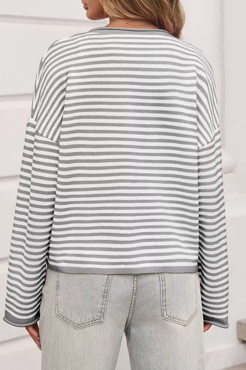 Striped Color Block Cardigan