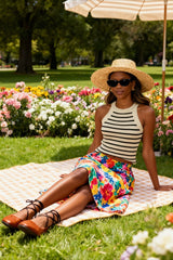 Striped Sleeveless Knit Top