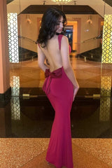 Open Back Bow Cocktail Dress