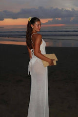 Backless Cutout Knit Sweater Dress