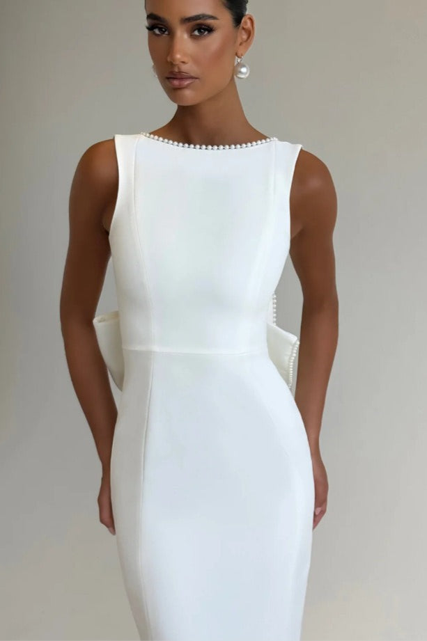 Elegant Bow Slim Fit Party Dress