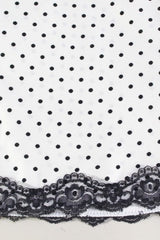 Lace-Trim V-Neck Polka Dot Halter Backless Mini Dress