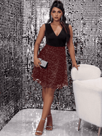 JuliaFashion - Sleeveless V-Neck Bodycon Cocktail Evening Party Dresses