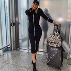 Julia Fashion - Elegant Summer New Women Long Seeve Slim Long Dress