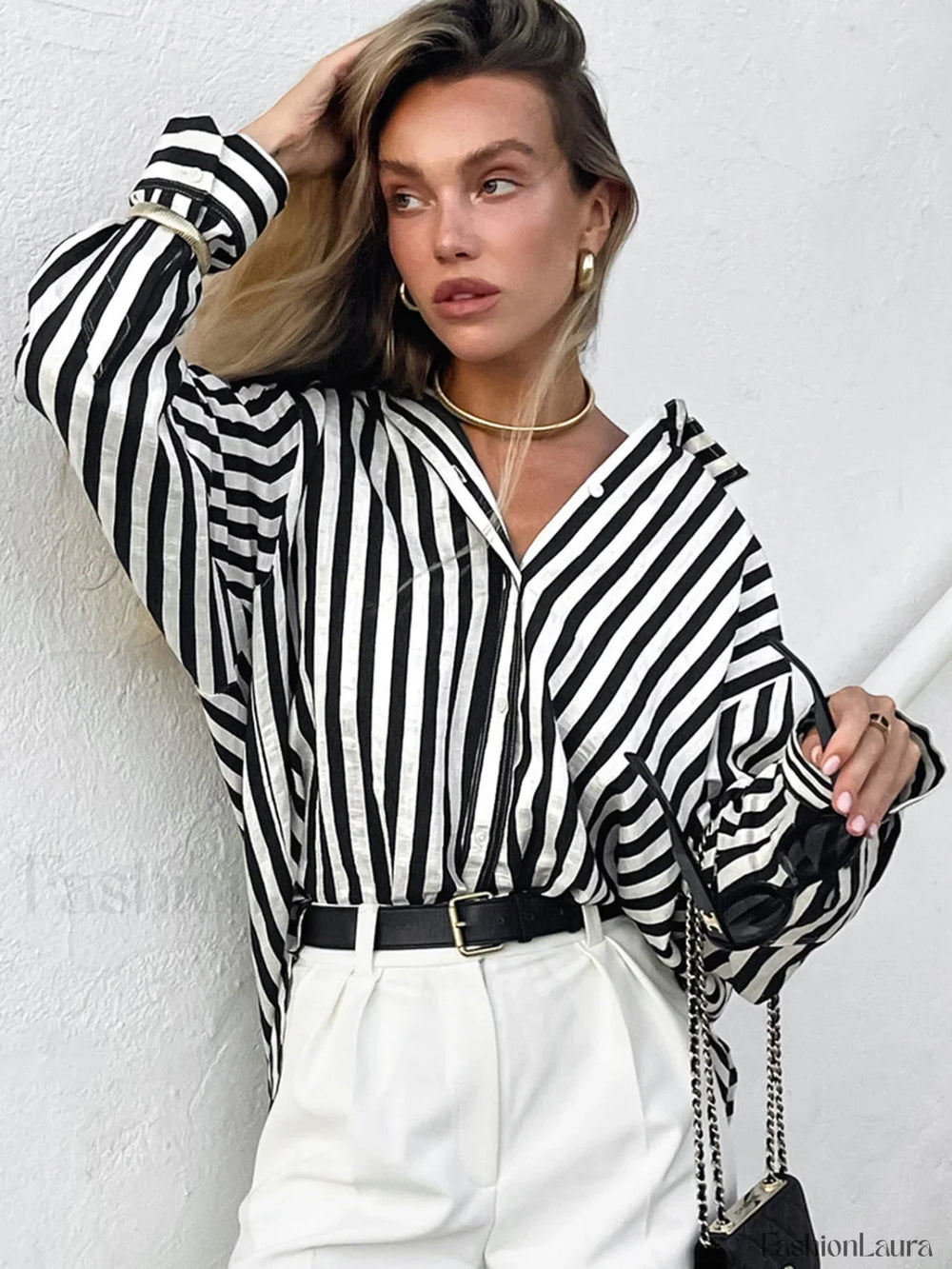 Effortless Charming Pinstripe Shirt Shirts