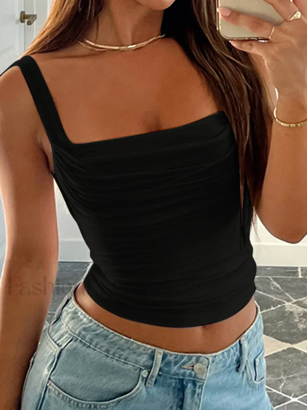 Effortless Solid Cami Top Black / XS Tank Tops & Camis