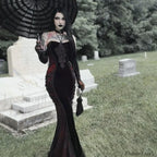 Elegant Fashion Bodycon Party Corset Maxi Gown Sweet Pleated Gothic Mesh Mermaid Hot Tight Halter Dress