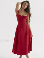 Elegant Floral Side Split Floral Dress