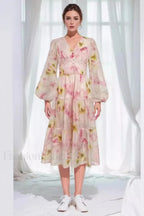 Elegant Floral Stylish Tea Dress