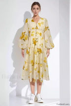 Elegant Floral Stylish Tea Dress