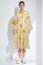 Elegant Floral Stylish Tea Dress