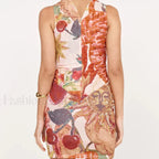 Elegant Hollow Halter Mini Dress