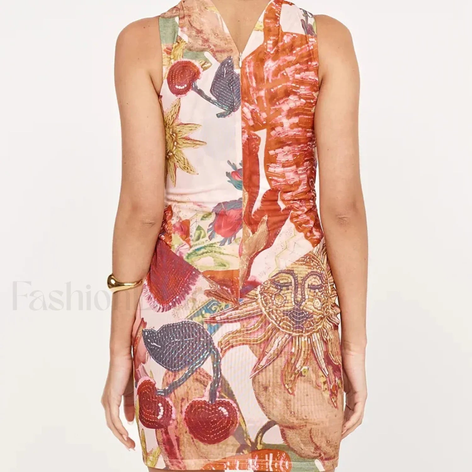 Elegant Hollow Halter Mini Dress