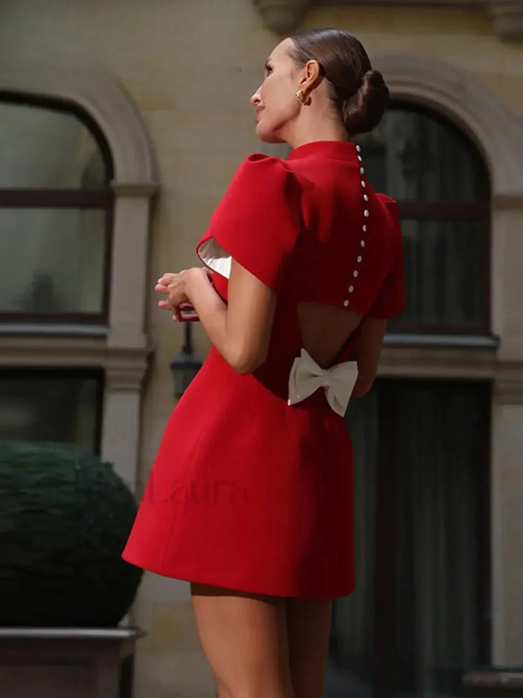 Elegant Hollow Out Stylish Christmas Party Dress Christmas